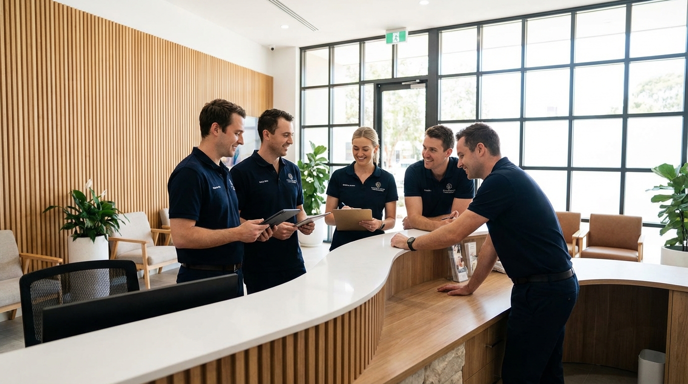 Team-Briefing am Morgen